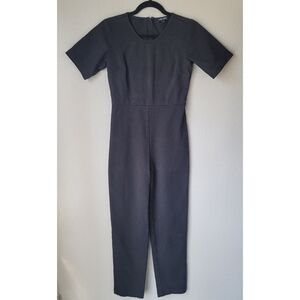 Ilana Kohn Lee Denim Tapered Leg Short Sleeve Jumpsuit Size 0 In Black